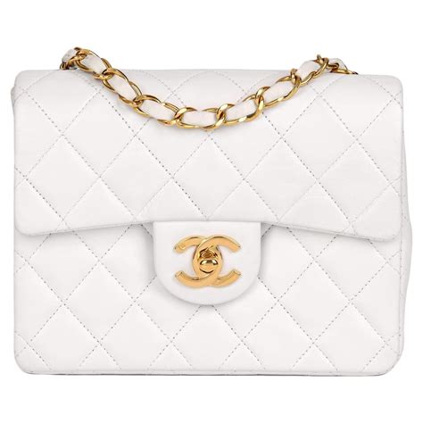 chanel white square bag|Altro.